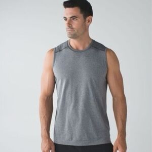 Lululemon Men's Metal Vent Tech Sleeveless Tank Heathered Gray Size M Activewear